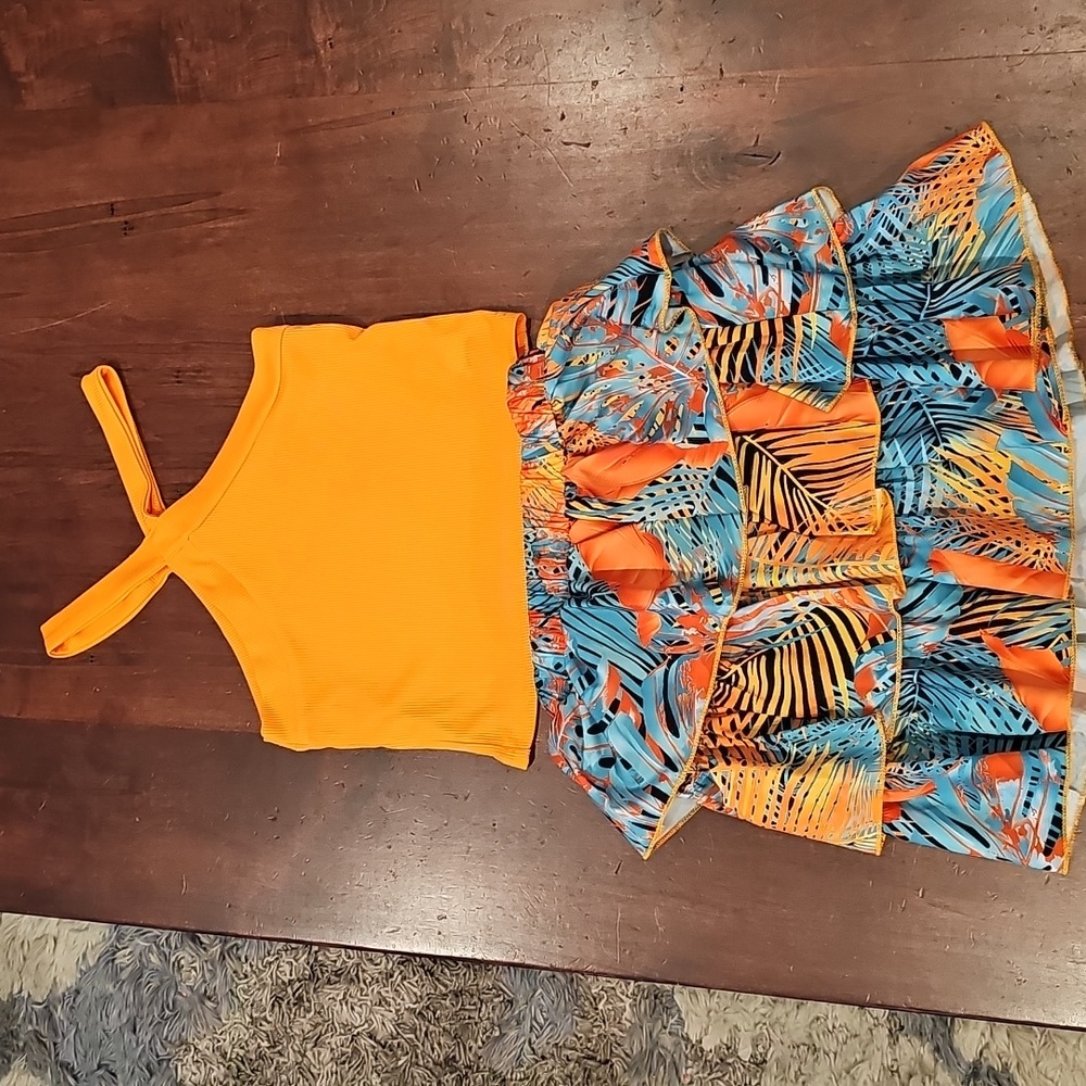 Girls Tank And Skirt